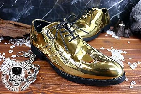 極美品【HUMANT】ドレスシューズ 26.5 革靴 ゴールドチェーン スクエア 極美品【HUMANT】ドレスシューズ 26.5 革靴 ゴールドチェーン